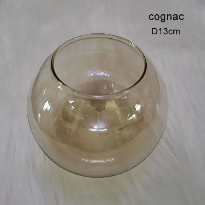 Стеклянный абажур дымчато-серый для светильника Magic Bean cognac D13cm