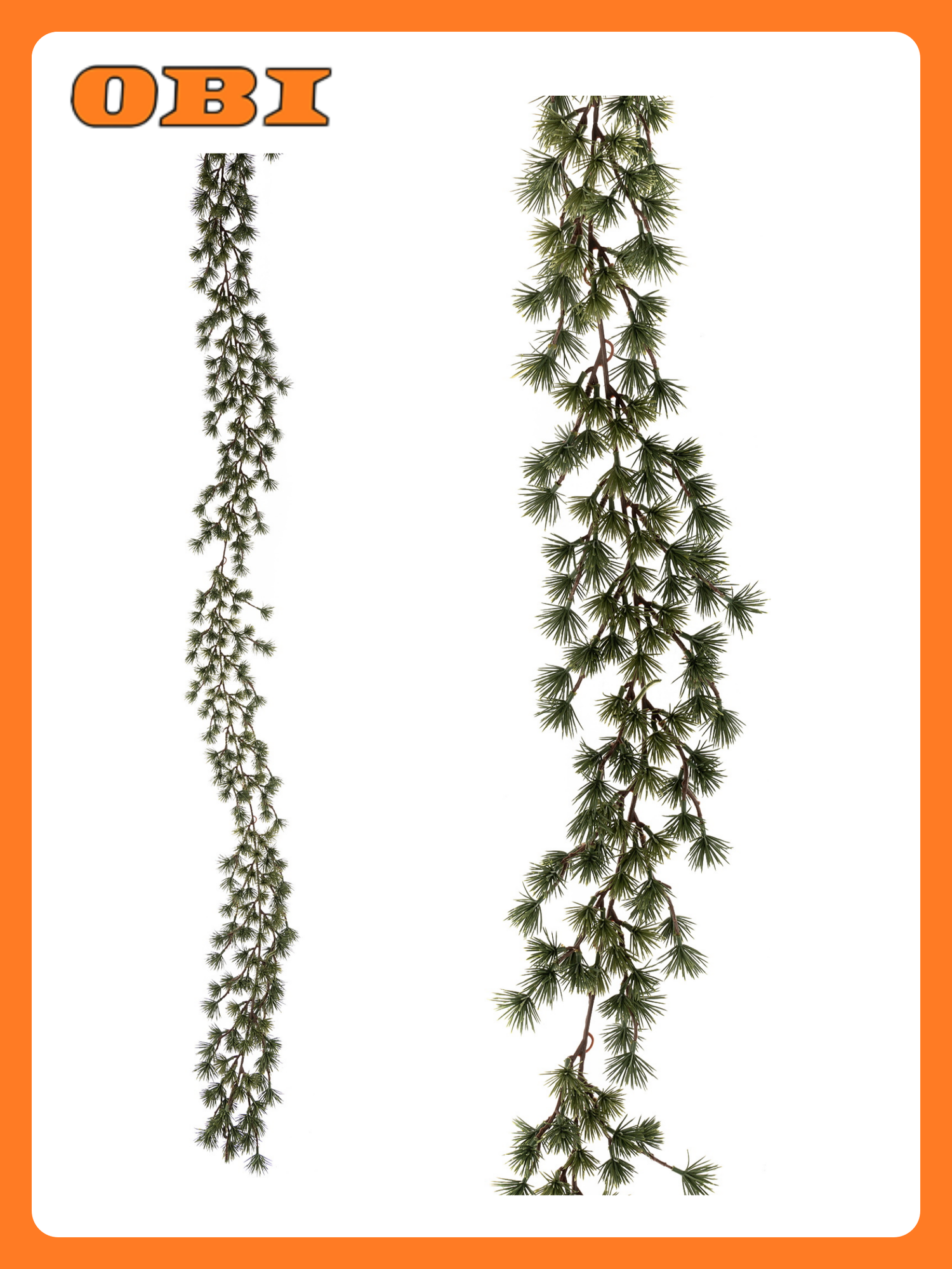 Гирлянда искусственная еловая пластик 190 см