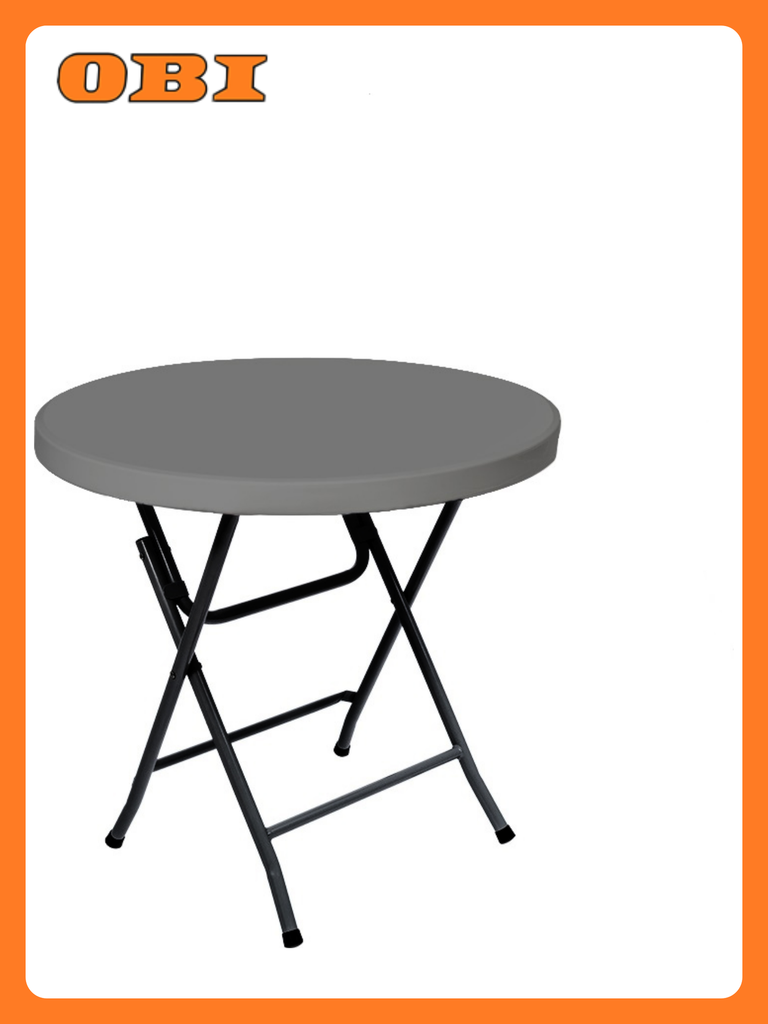 Стол складной круглый HDPE ⌀ 80 см максимальная нагрузка 120 кг