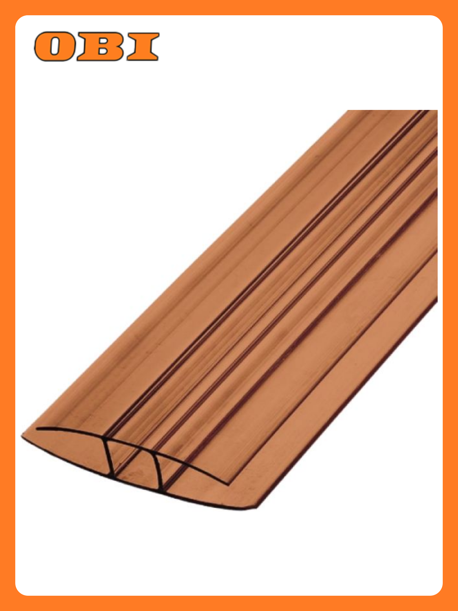 Профиль стыковочный 6345846863445 для теплицы пластиковый 3000x10 мм