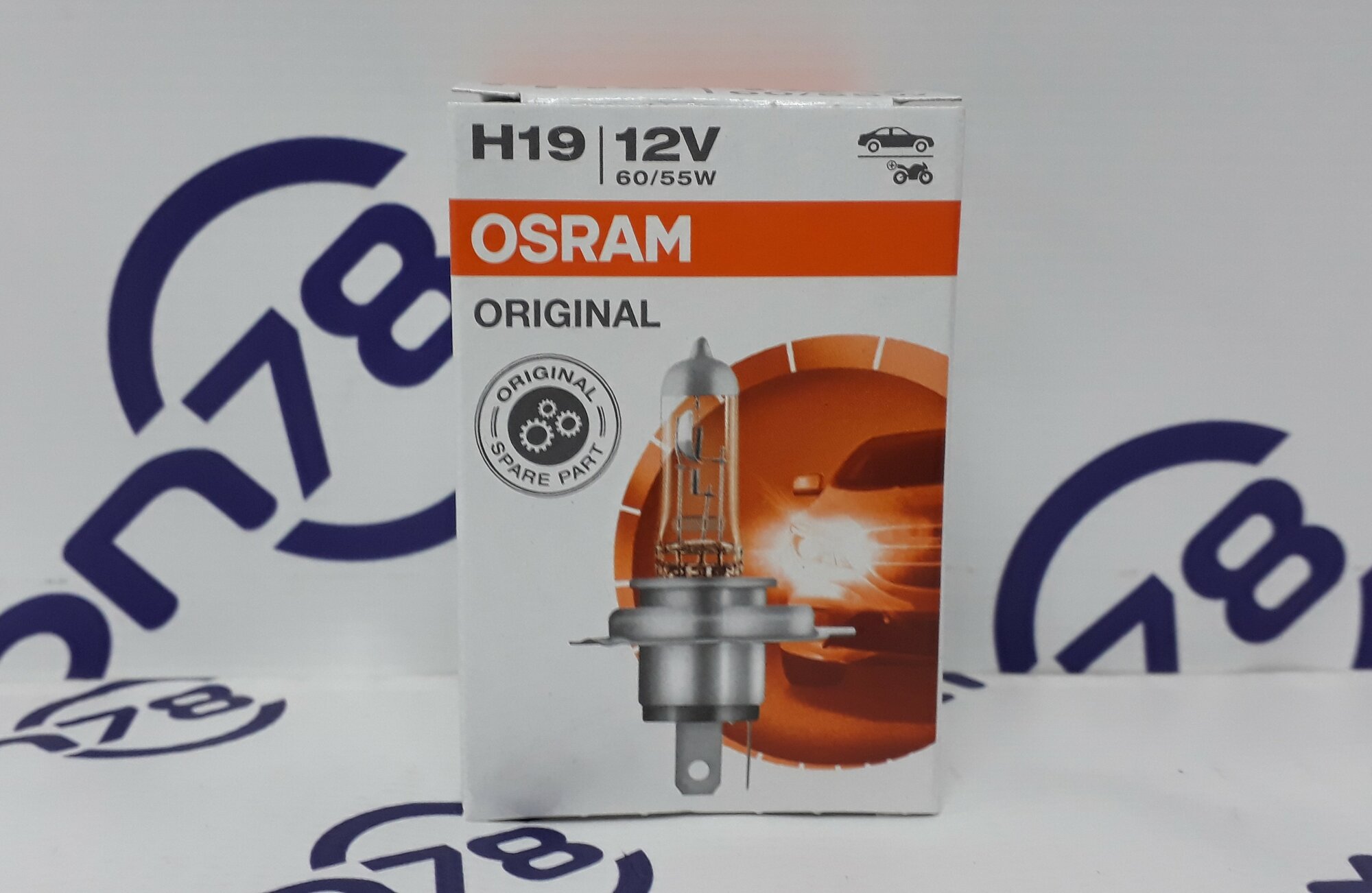 Галогеновая лампа H19 OSRAM Original 64181L PU43t-3 60/55w 12V - 1 шт.