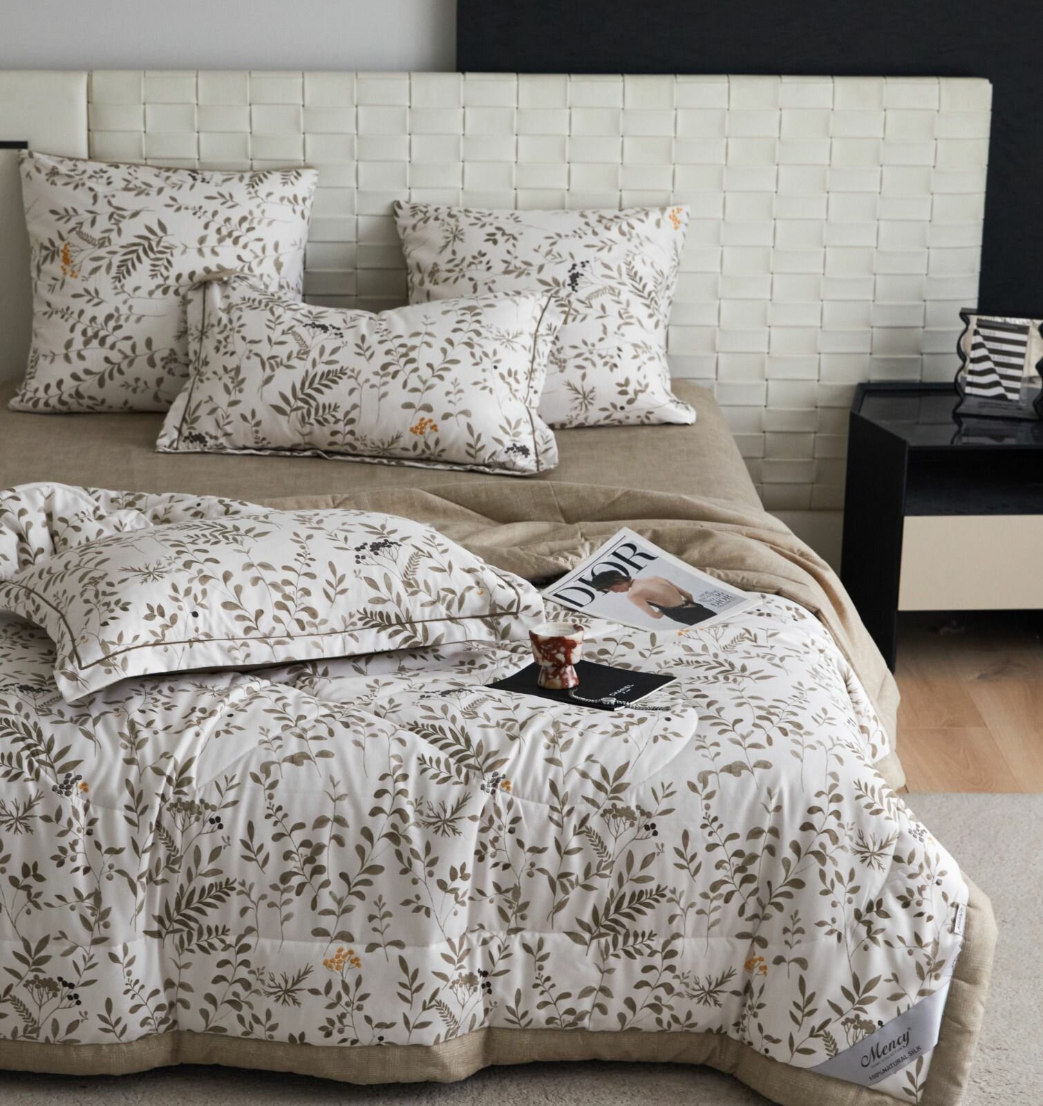 Постельное белье 1 5 спальное с одеялом Сатин Mency MEN-8 — фото 1