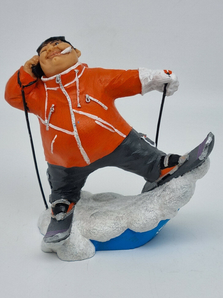 Статуэтка Лыжник толстяк