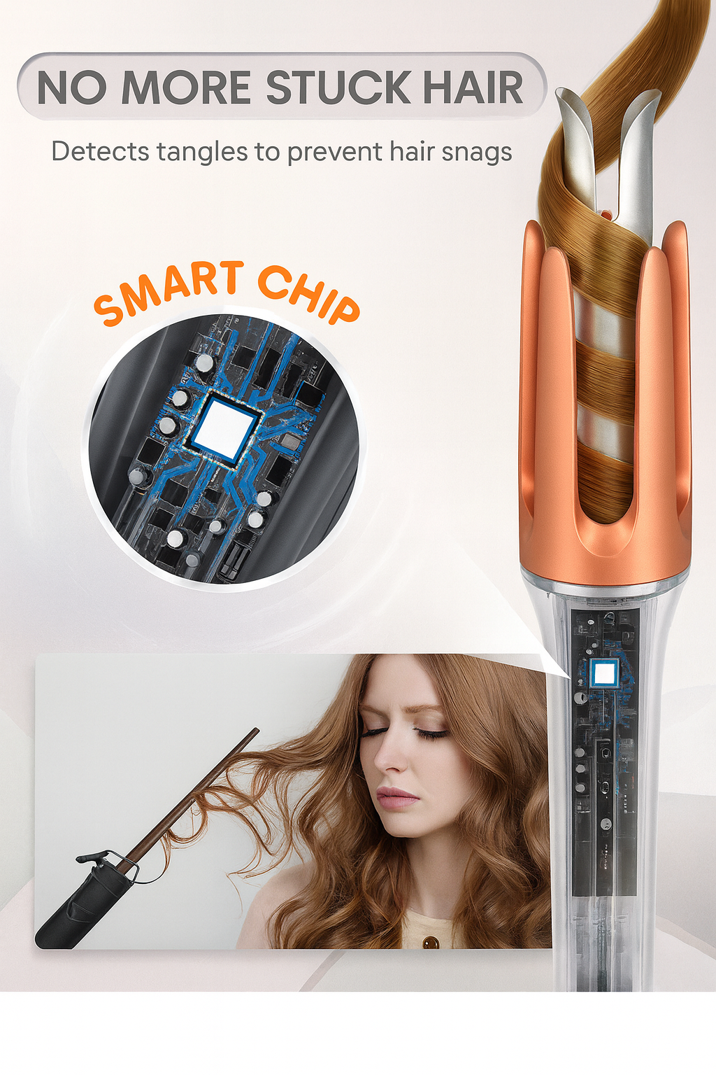 Автоматическая плойка для волос MAC Styler MC-5756 – 25 мм, 3 режима температуры, светодиодный индикатор