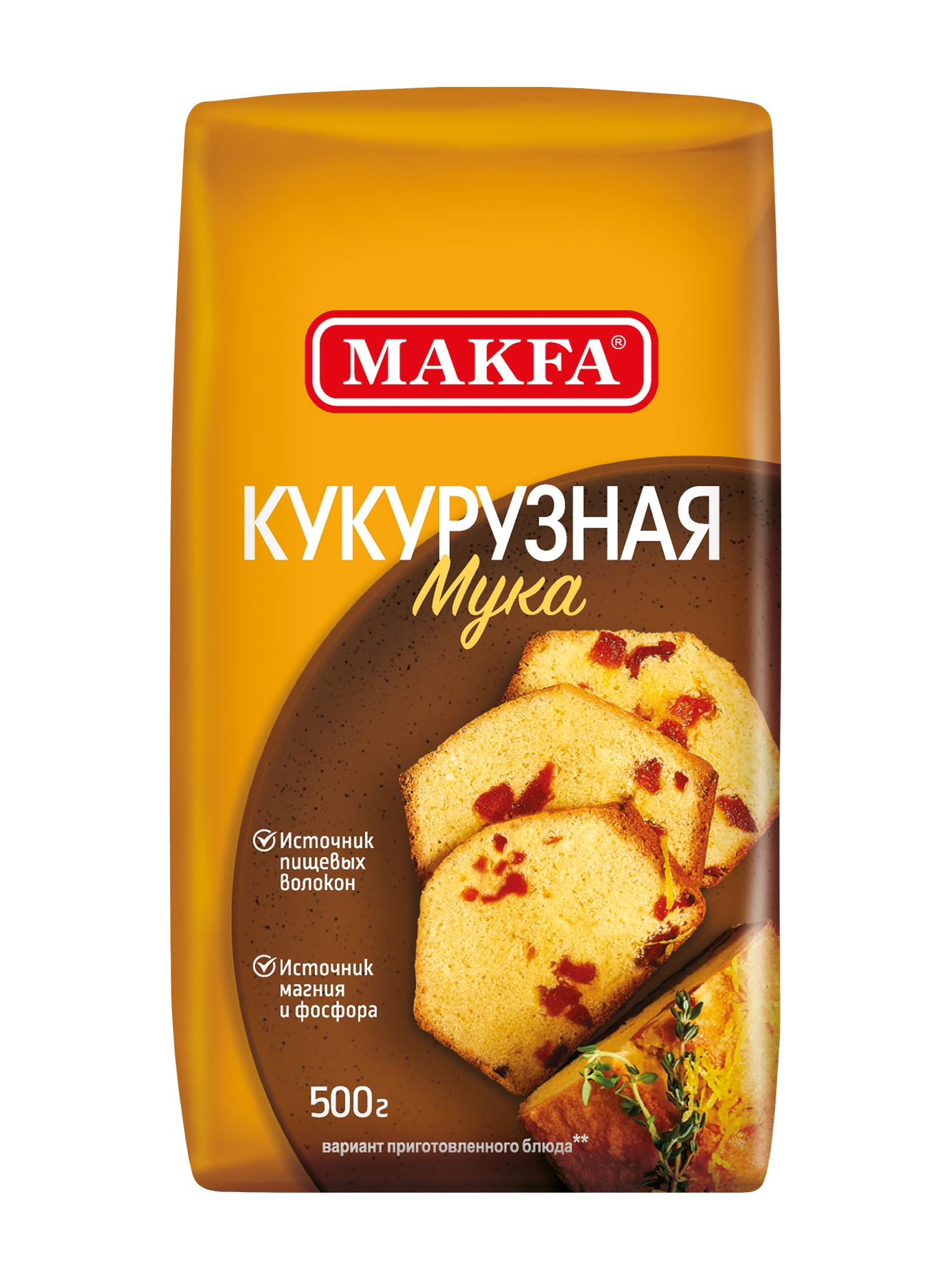 Makfa мука кукурузная, 0.5 кг