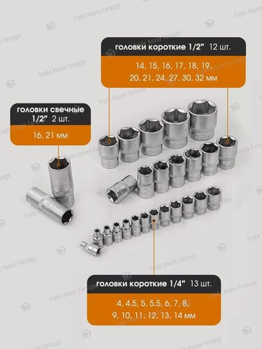 Изображение товара Набор инструментов для автомобиля 82 предмета