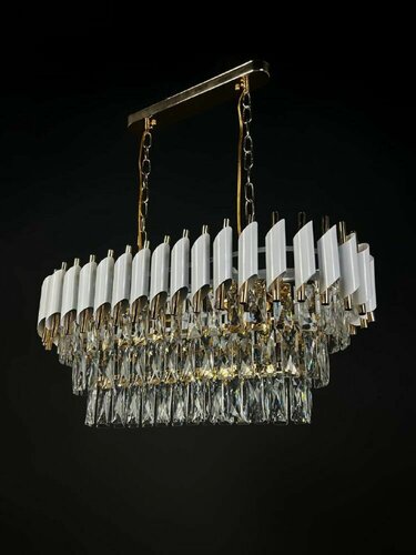 Изображение товара Люстра каскадная Crystal 300700, белый цвет, цоколь E14 8 шт.