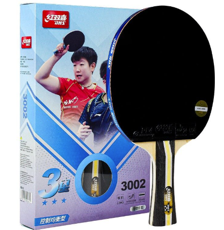 Ракетка для настольного тенниса DHS 3002, голубая, 3 звезды, 1 шт. — фото 1