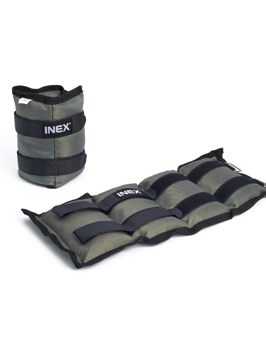 Утяжелители для рук и ног INEX AW1001 на липучках, 2шт х 1,5 кг, серый — фото 1