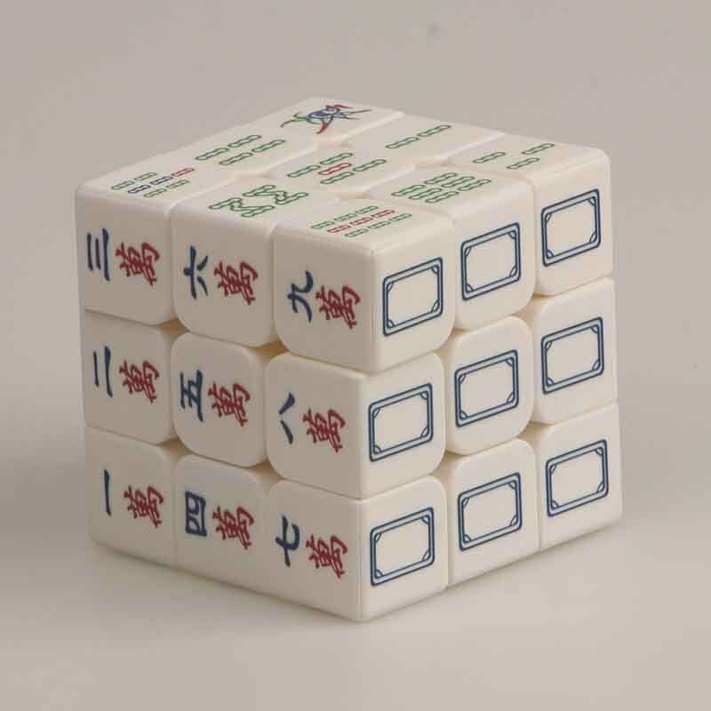 3x3 кубик Рубика с рисунком мах-жонг, UV-печать, пластиковая головоломка, культурный обучающий подарок