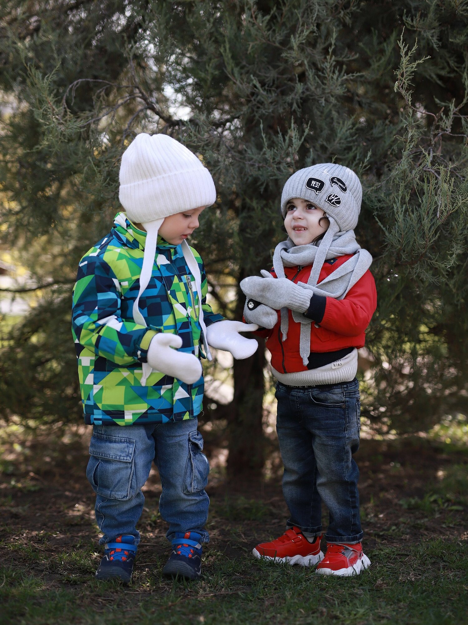 Варежки Андерсен для детей, размер 4-6, серый — фото 1