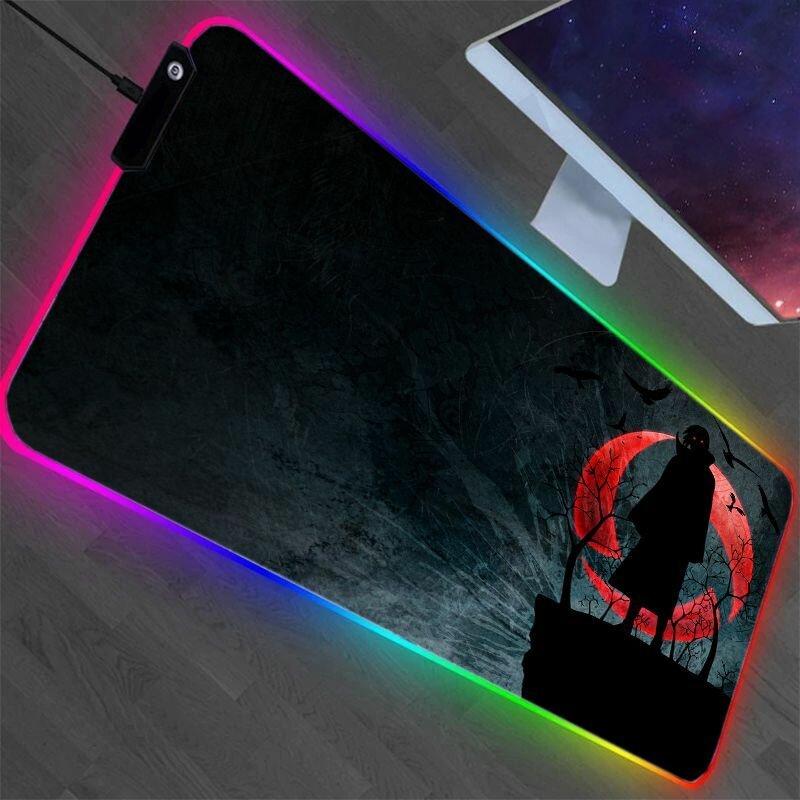 RGB Naruto большой игровой коврик для мыши из нескользящей резины аксессуары для компьютерного стола 400x900 мм