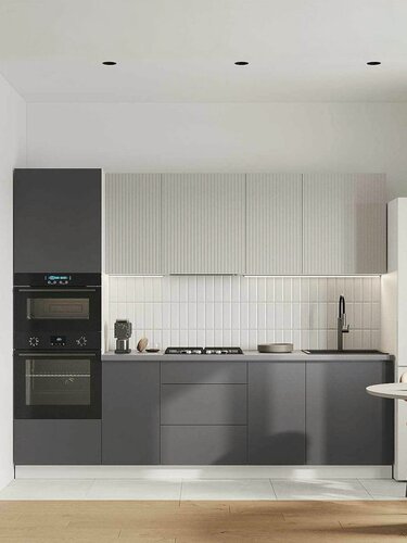 Изображение товара Кухонный гарнитур Комби 2.6 м, мебель для дома и кухни, Белый / Нео / Графит