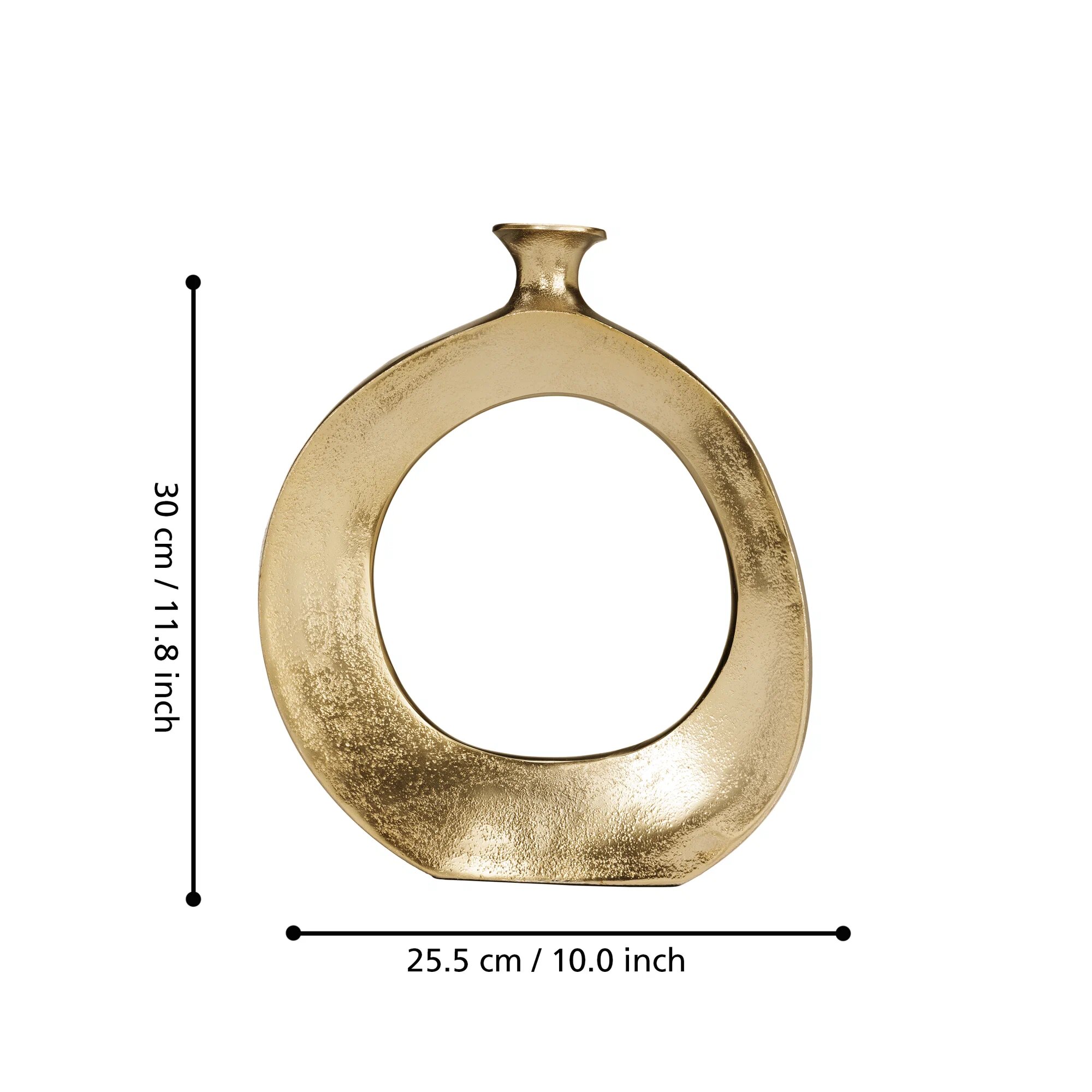 Ваза декоративная ANKAREFO Характеристики: L255, B50, H300, металл, золотой