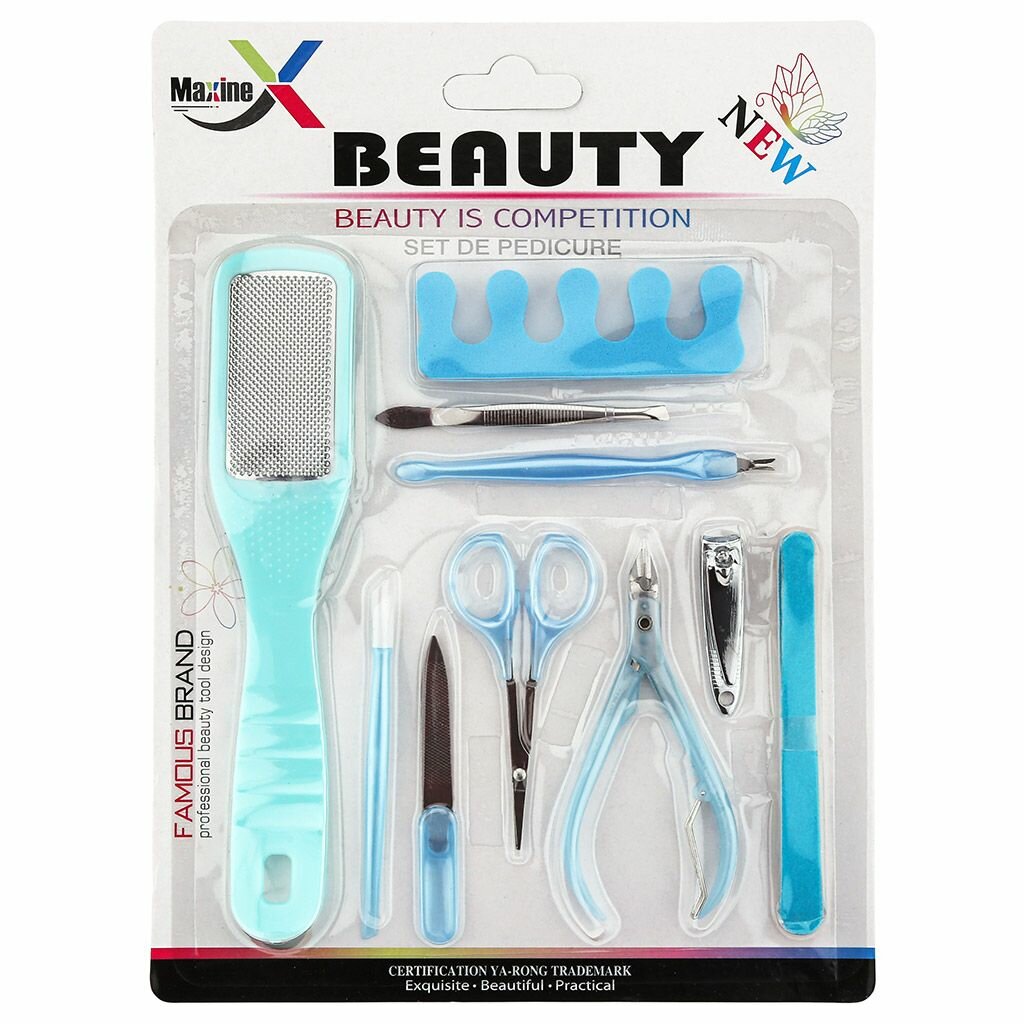 Педикюрный набор 14 предметов, в блистере