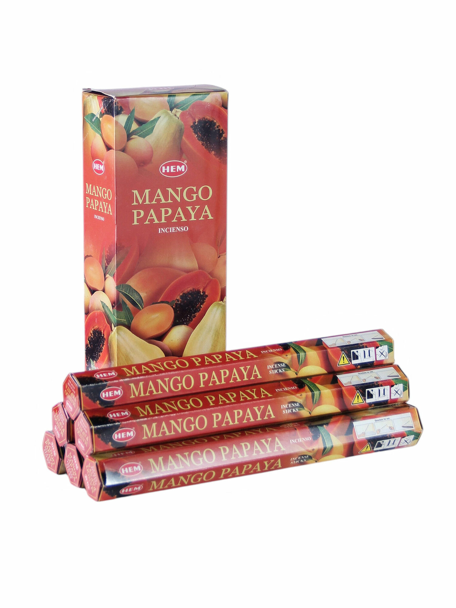 Благовоние HEM Манго Папая Mango Papaya блок 6 упаковок — фото 1