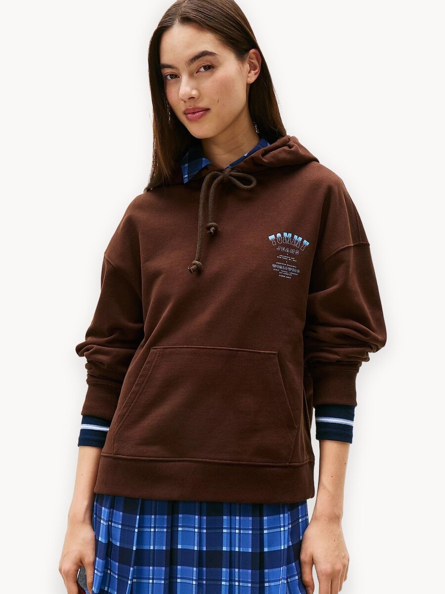 Худи Tommy Jeans, размер XL, , коричневый