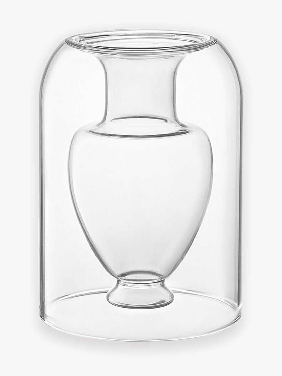 Ваза Muse для цветов и сухоцветов 16 см прозрачная стеклянная Bergenson Bjorn BB0000857