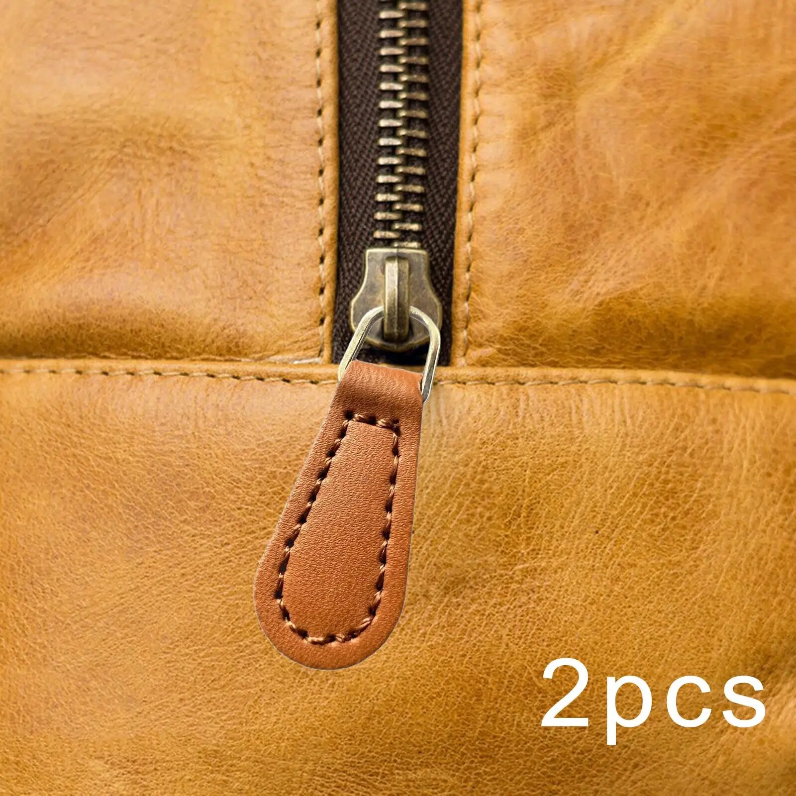 Застежки-молнии из искусственной кожи Коричневый, Brown