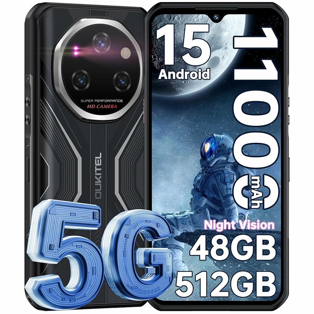 Oukitel WP55 Pro 16+32/512 ГБ, Black, Dimensity 7025, 120Гц,11000мАч, Ночная камера