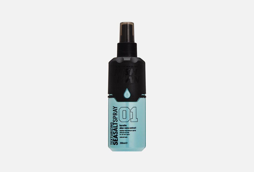 Солевой спрей для укладки волос NISHMAN SEASALT SPRAY (матовый, придает объем, четко выраженные пряди), 200 мл — фото 1