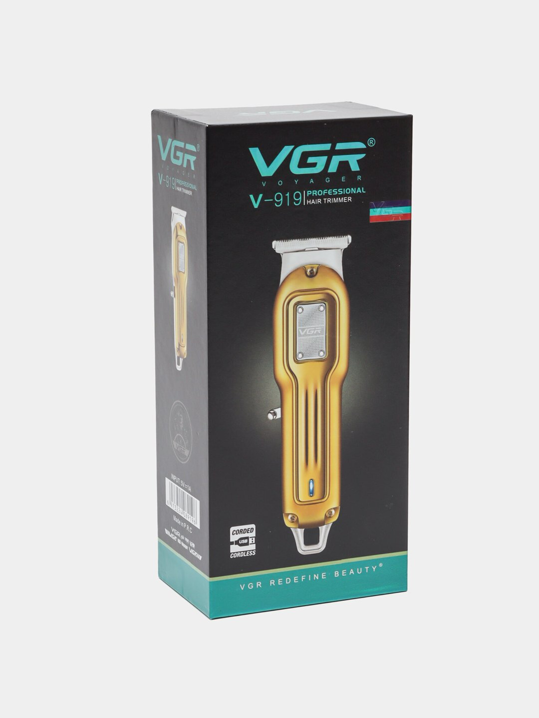 Машинка для стрижки VGR V-919, питание от USB, нержавеющая сталь — фото 1