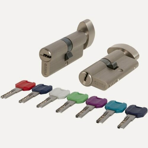 Изображение товара Punto Цилиндровый механизм MaxPro7002Knob80mm(35+10+35) SN никель 7key с вертушкой