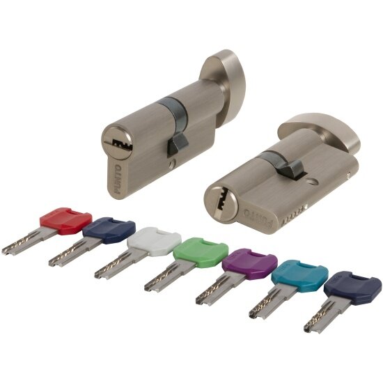 Punto Цилиндровый механизм MaxPro7002Knob90mm(40+10+40) SN никель 7key с вертушкой