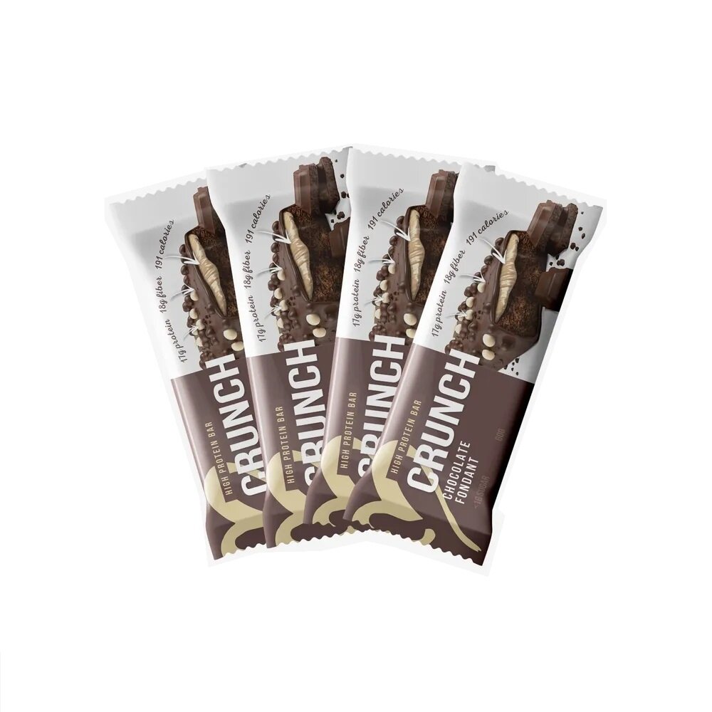 Протеиновый батончик Crunch 4 штуки 60 гр (BootyBar) Шоколадный фондан