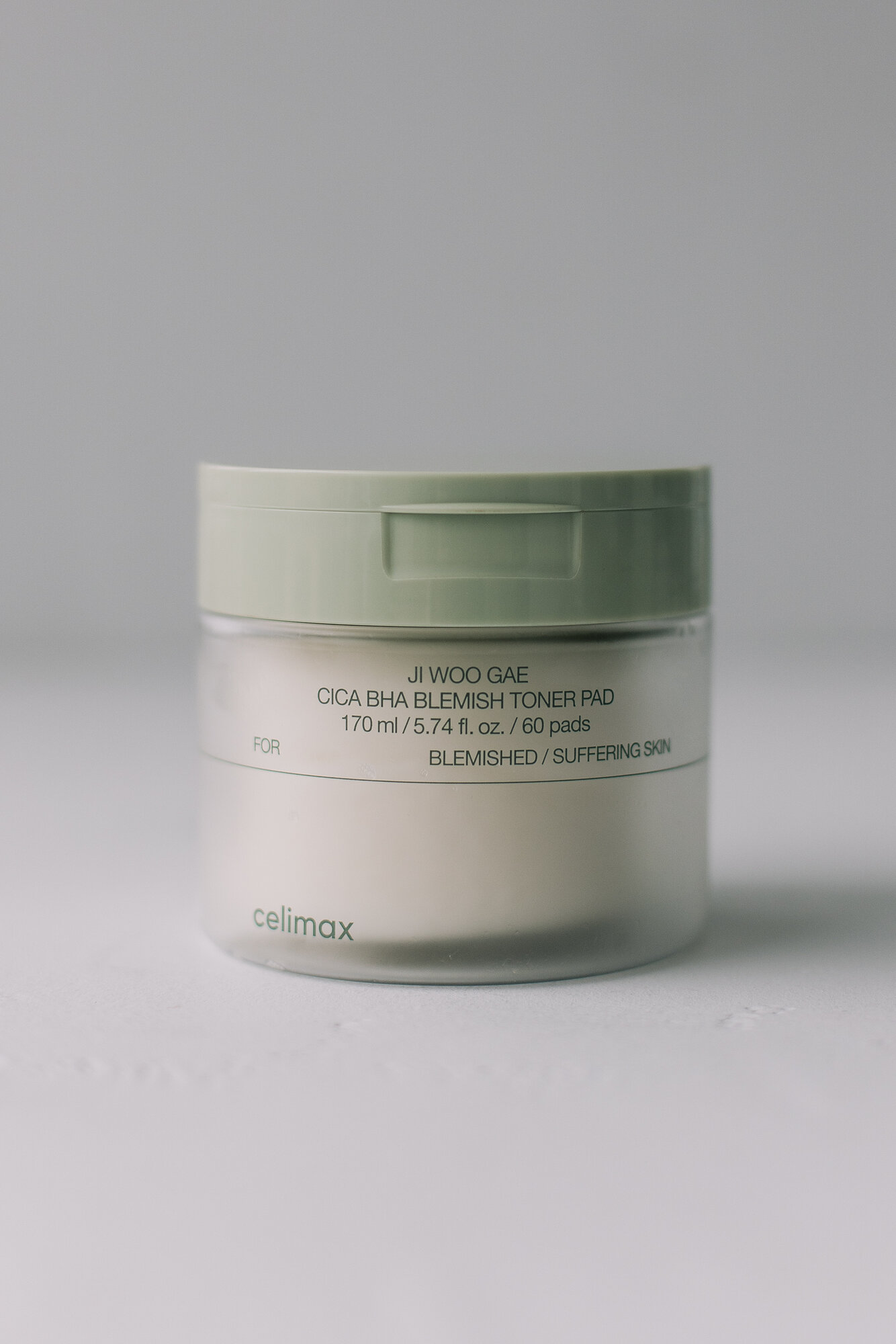 Celimax Пэды для борьбы с несовершенствами кожи Jiwoogae Cica BHA Blemish Toner Pad Пэды 60шт
