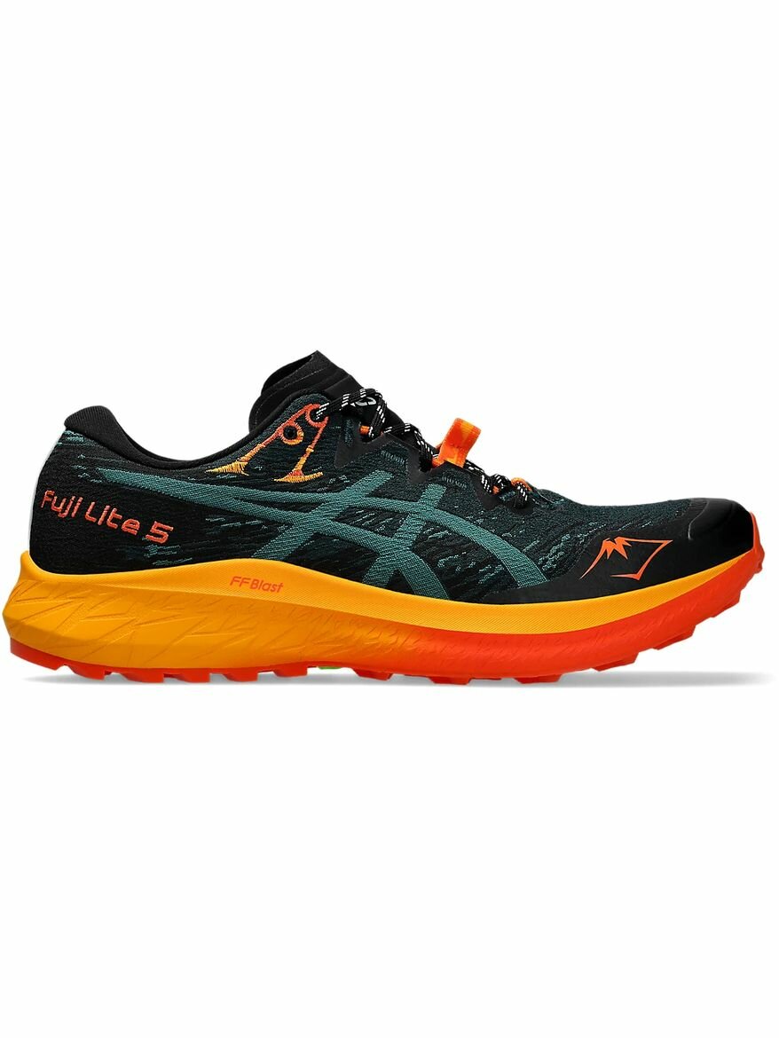 Кроссовки ASICS FUJI LITE 5, полнота F, размер 9,5 US, оранжевый, зеленый