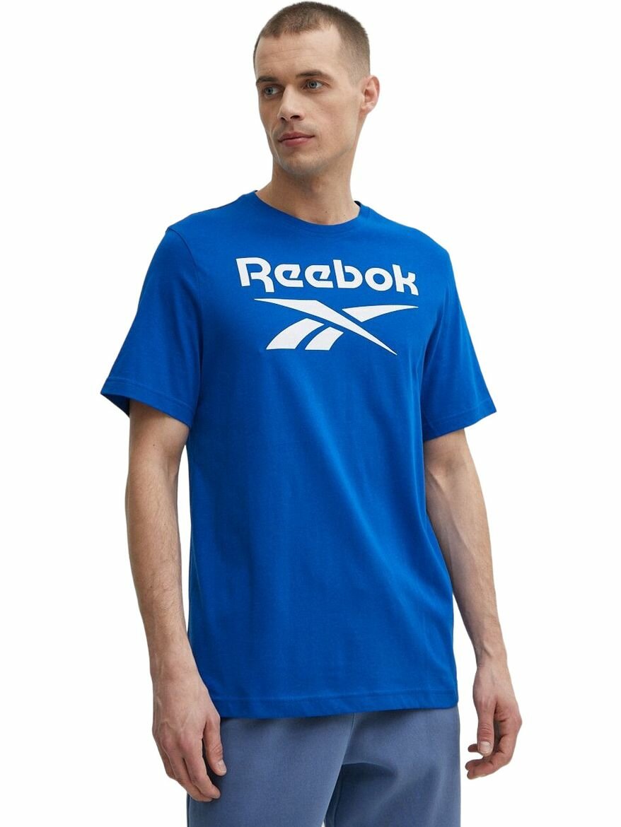 Футболка спортивная Reebok Identity Stacked Logo T-Shirt, 1 шт., размер L INT, cиний