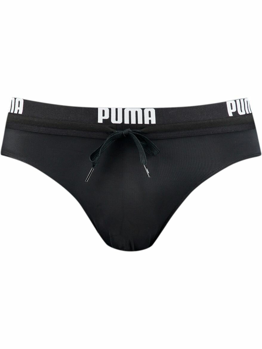 Плавки PUMA PUMA SWIM MEN LOGO SWIM BRIEF 1P, размер M, черный