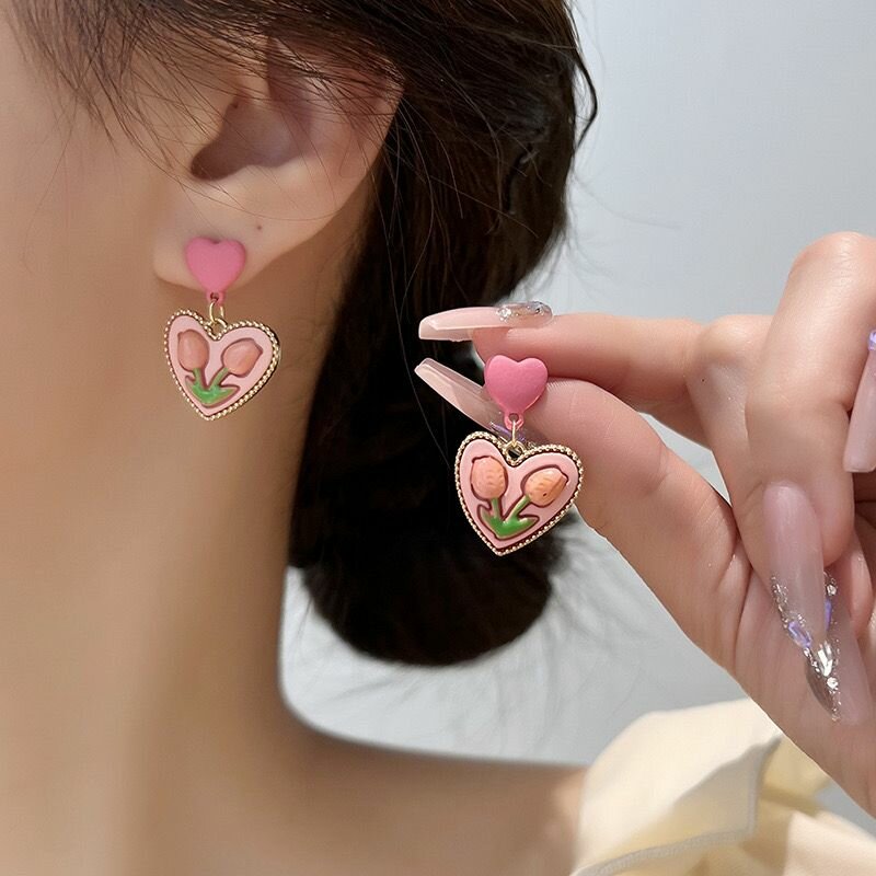 Серьги с подвесками, искусственный камень