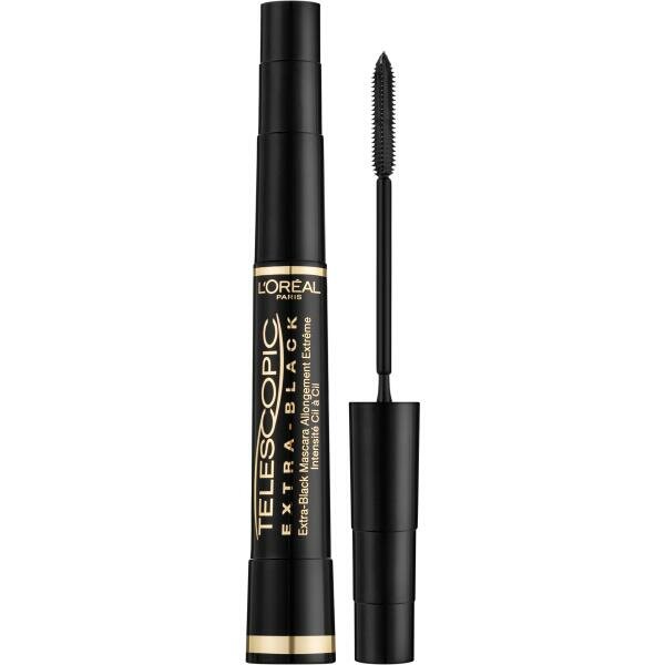 Тушь для ресниц Telescopic(extra black), черная, водостойкая, удлиняющая, эффект накладных ресниц