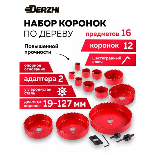 Коронка алмазная по керамограниту с центрирующим сверлом 44 мм DERZHI 1585₽