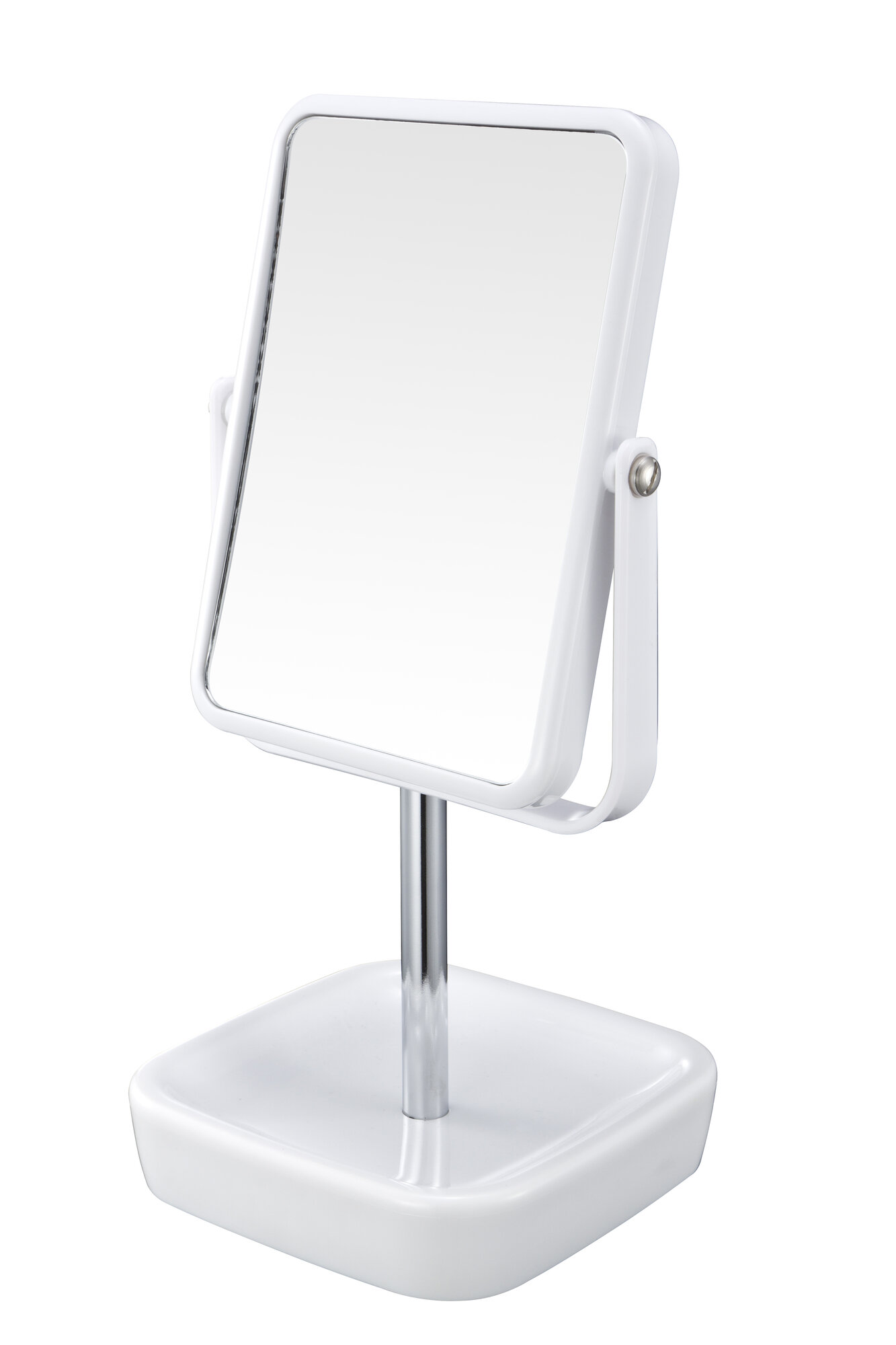 Зеркало увеличительное настольное ø17 цвет белый