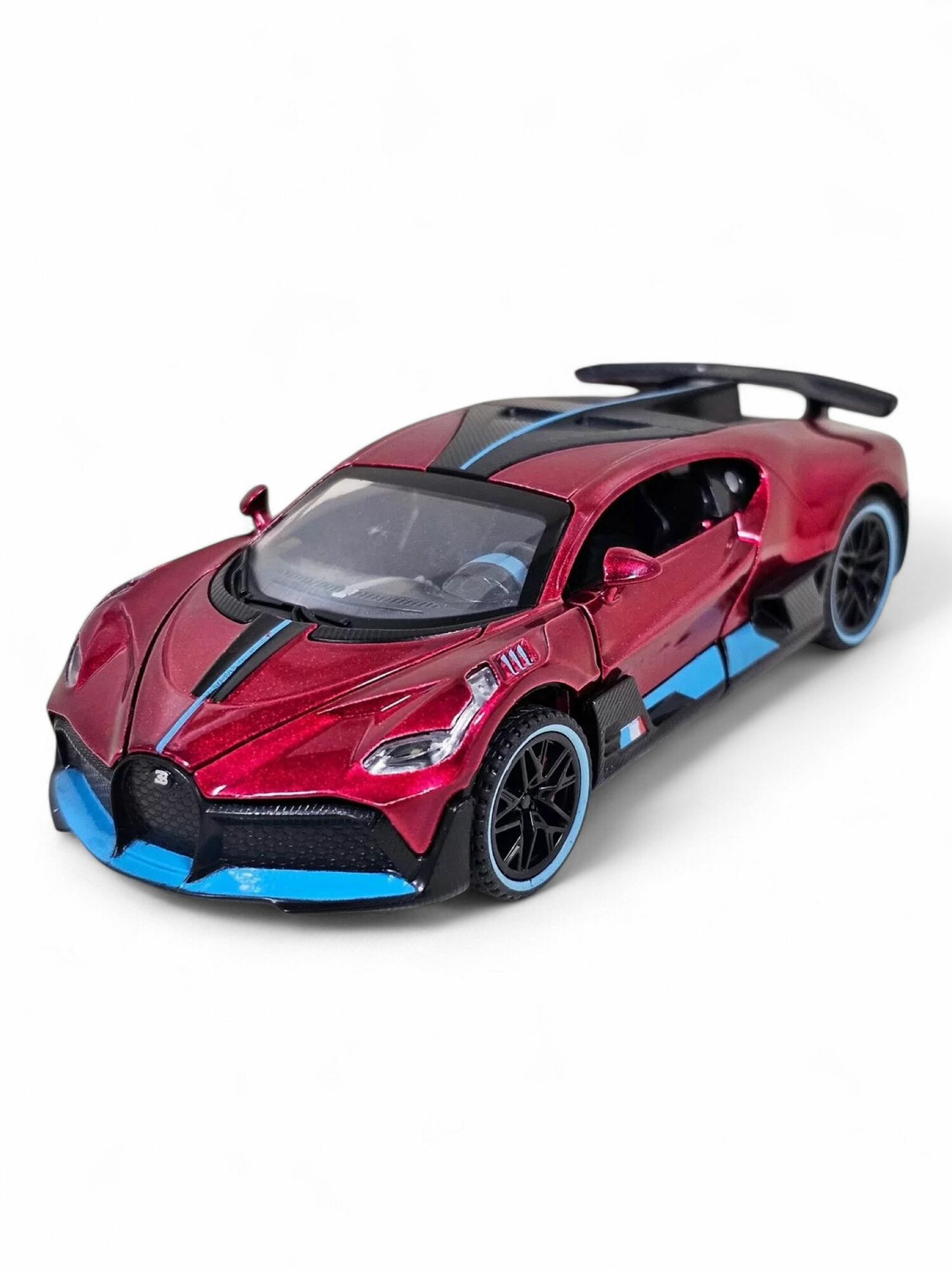 Модель машинки Bugatti Divo инерционная, 1:32 красная — фото 1