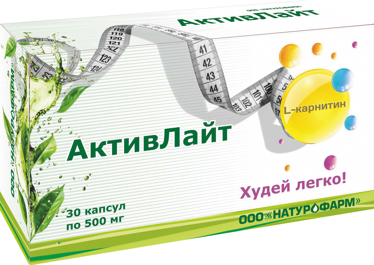 БАД АктивЛайт капсулы L-карнитин и экстракт зеленого чая 30 шт