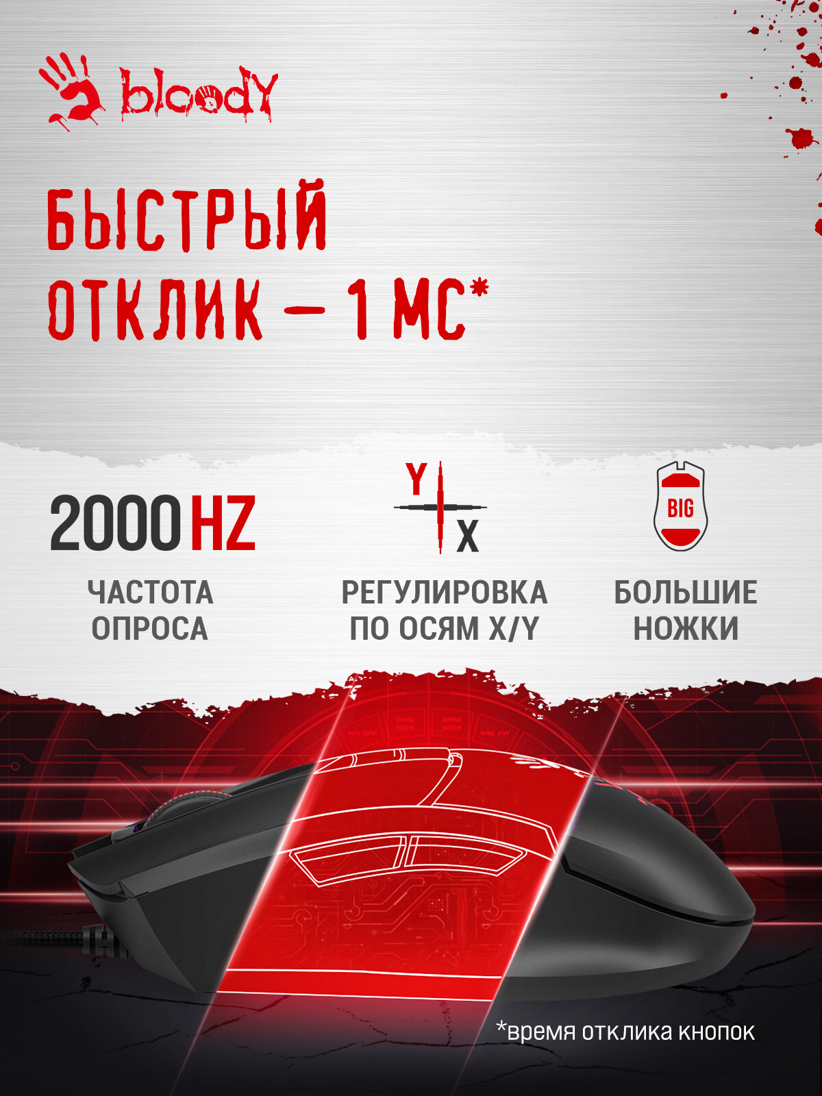 Мышь A4Tech Bloody L65 Max оптическая (12000dpi) USB, цвет черный — фото 1