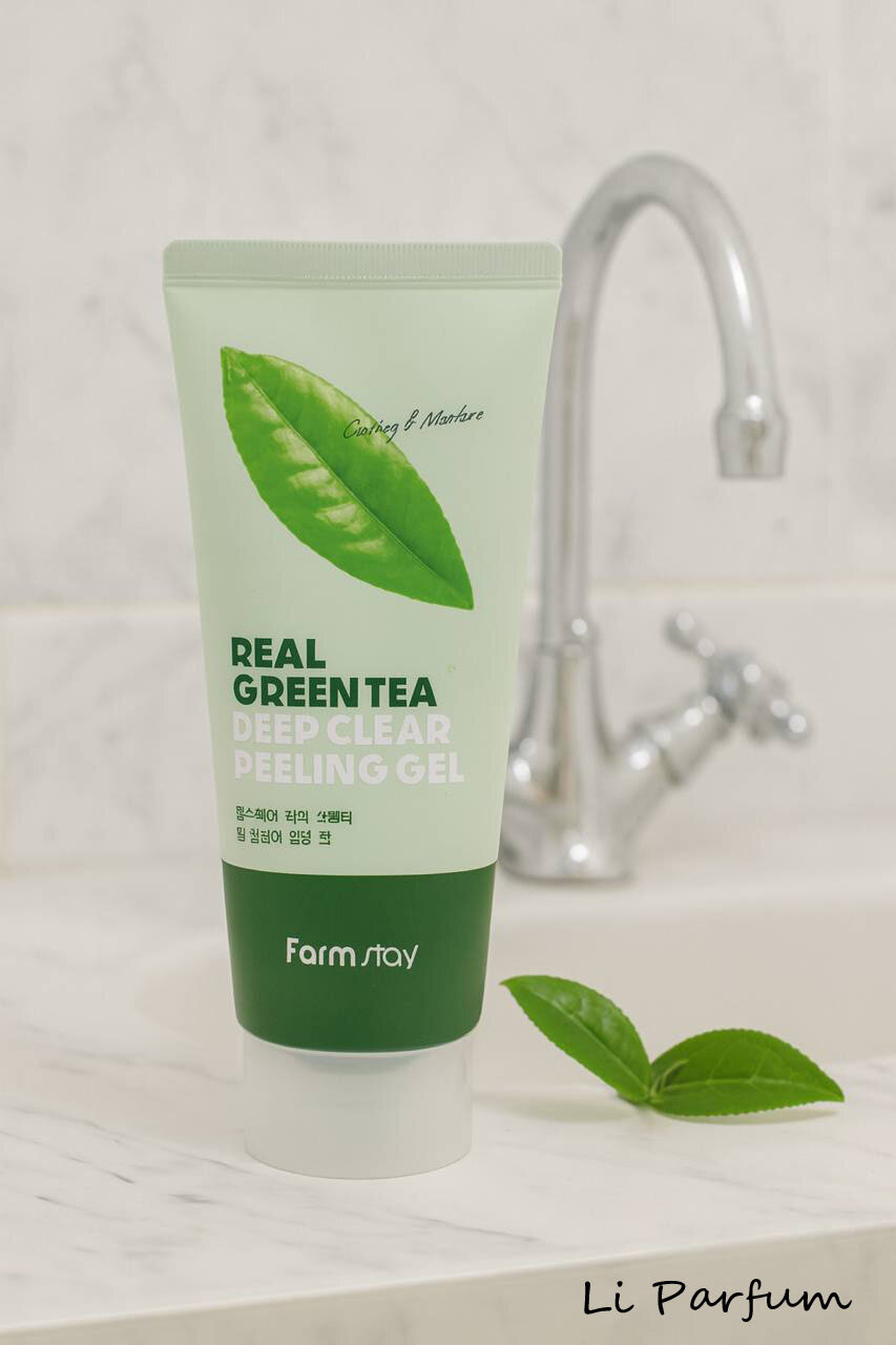 Пилинг-гель FarmStay Real Green Tea, мягкий, эффективный, 100мл