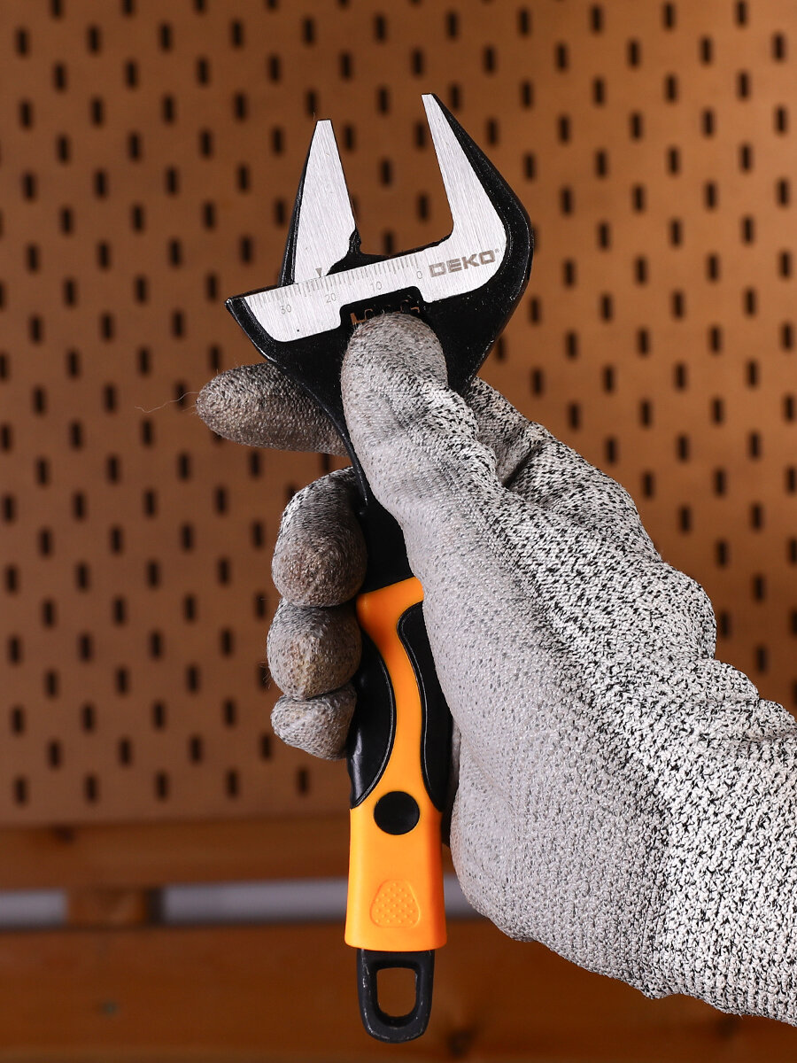 Ключ разводной DEKO WR200 углеродная сталь с тонкими губками