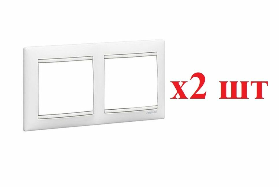 Рамка Legrand Valena 774452 IP20 ABS-пластик 2 гнезда 2 шт белая