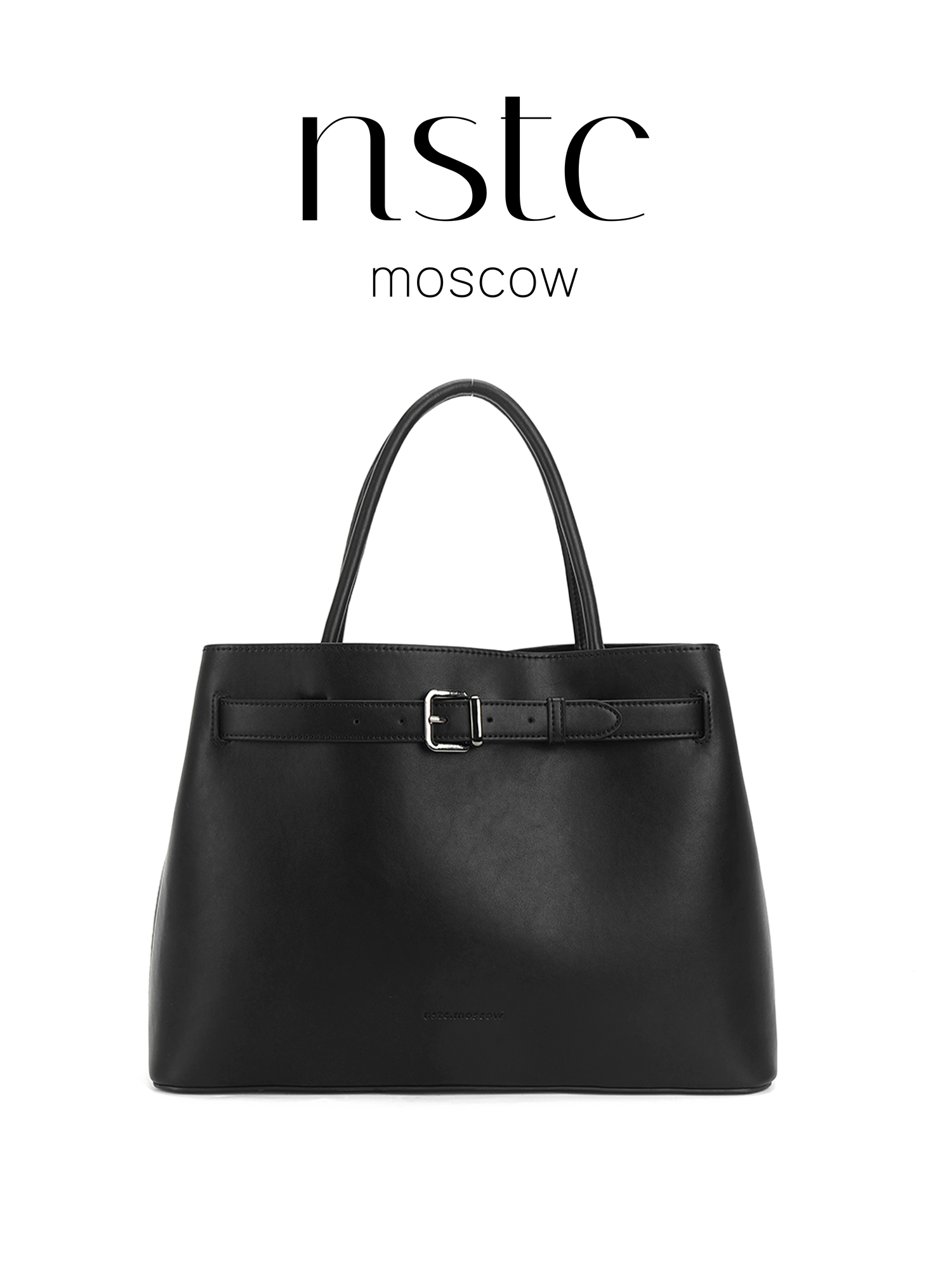 Сумка тоут nstc.moscow La Cinctura, фактура гладкая, матовая, зернистая, черный матовый