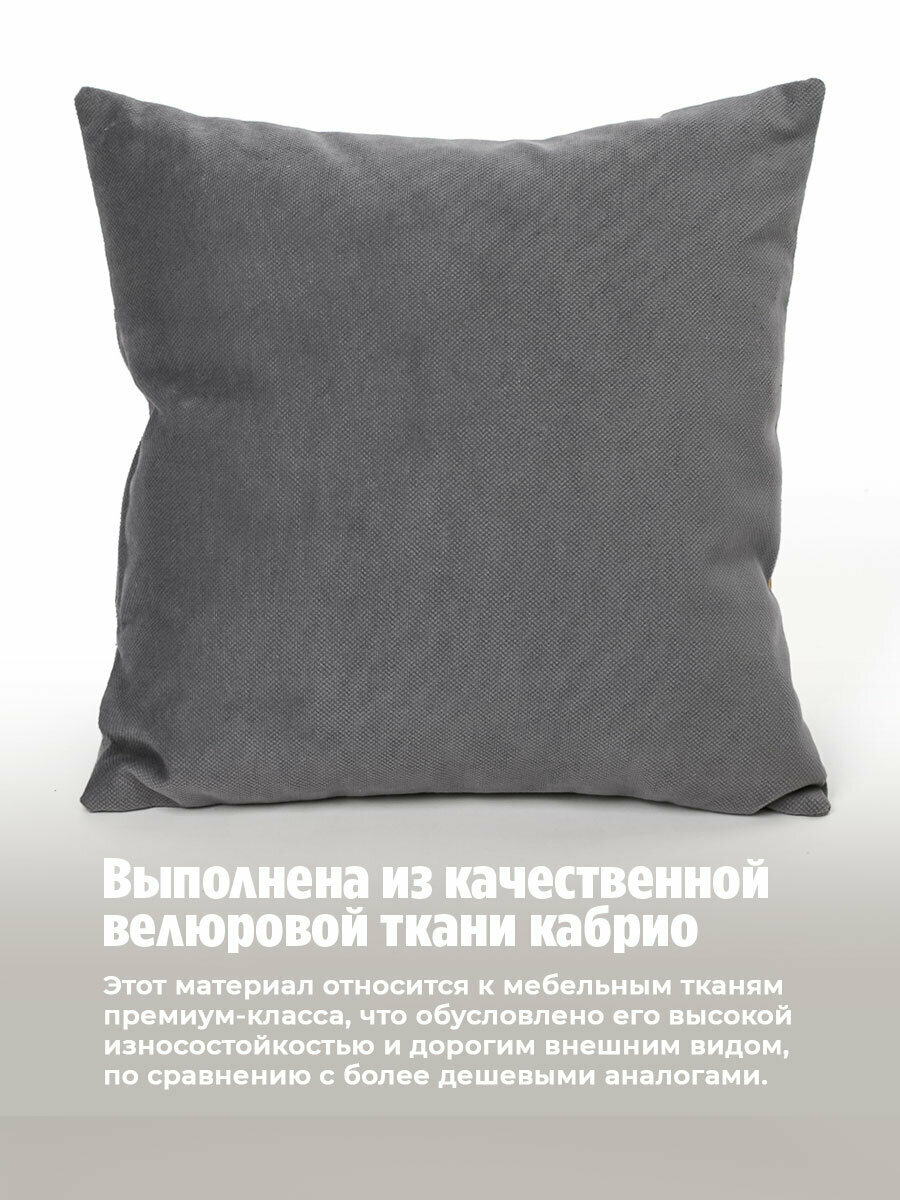 Набор подушек декоративных, 40 х 40см, 2 штуки, на диван Bio-Line, мебельный велюр — фото 1