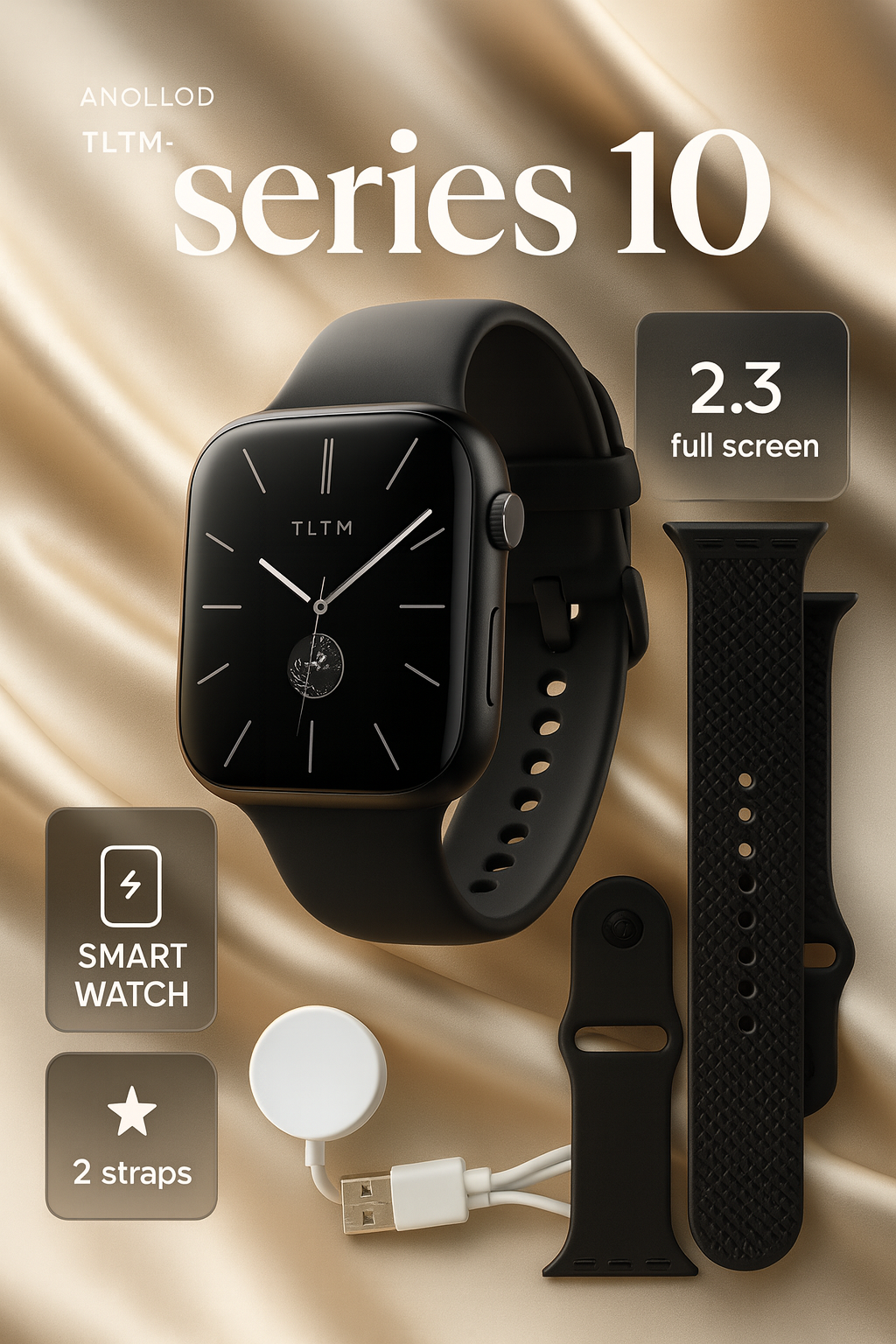 Смарт-часы WATCH M100, фитнес-трекер, черный, с мониторингом пульса и сна, для Android/iOS