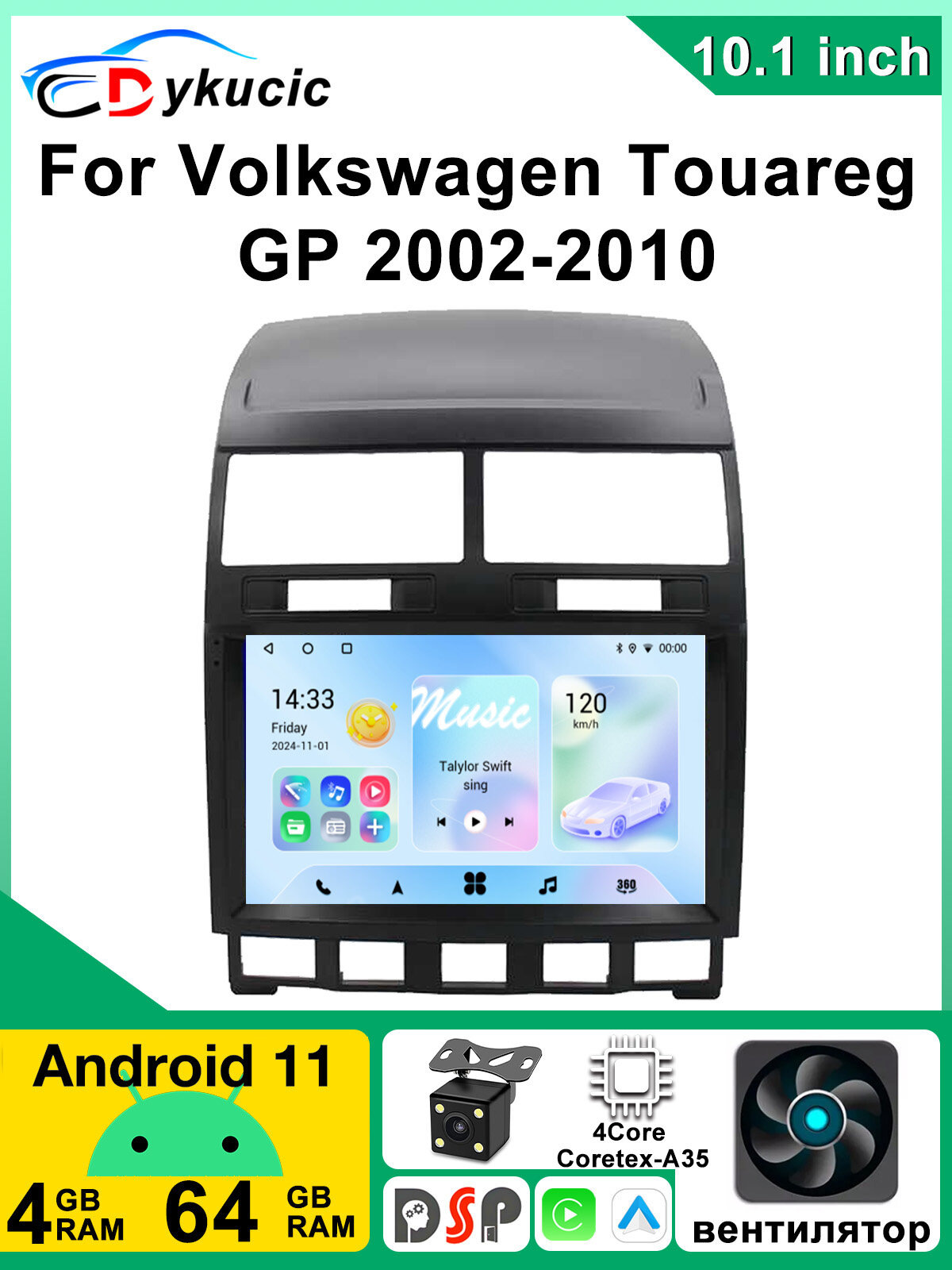 Магнитола для Volkswagen Touareg (2002-2010)-3326 TS18A TQ919,4 ядерный процессор, Wifi, андроид штатная автомагнитола