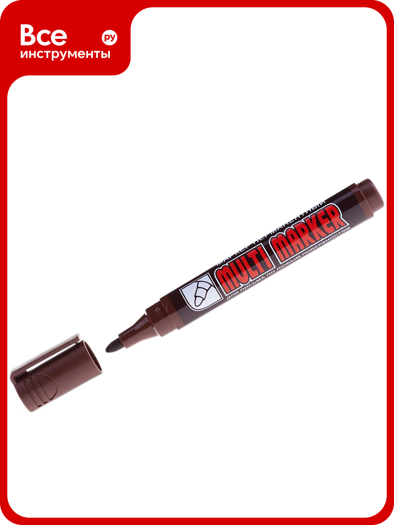 Перманентный маркер Munhwa Crown Multi Marker коричневый пулевидный 3мм CPM-800