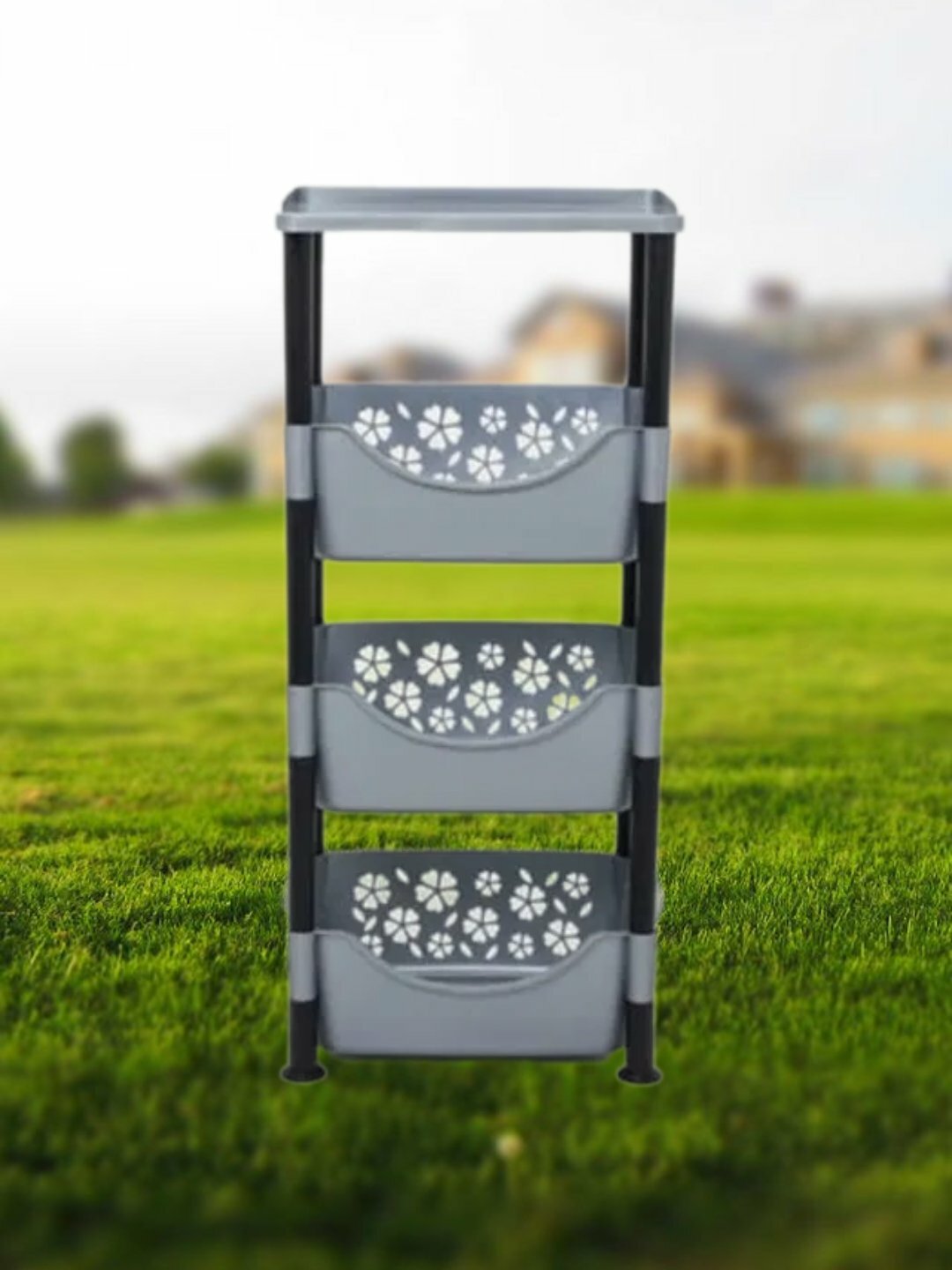 Этажерка пластиковая для кухни, ванной, спальни, сборная