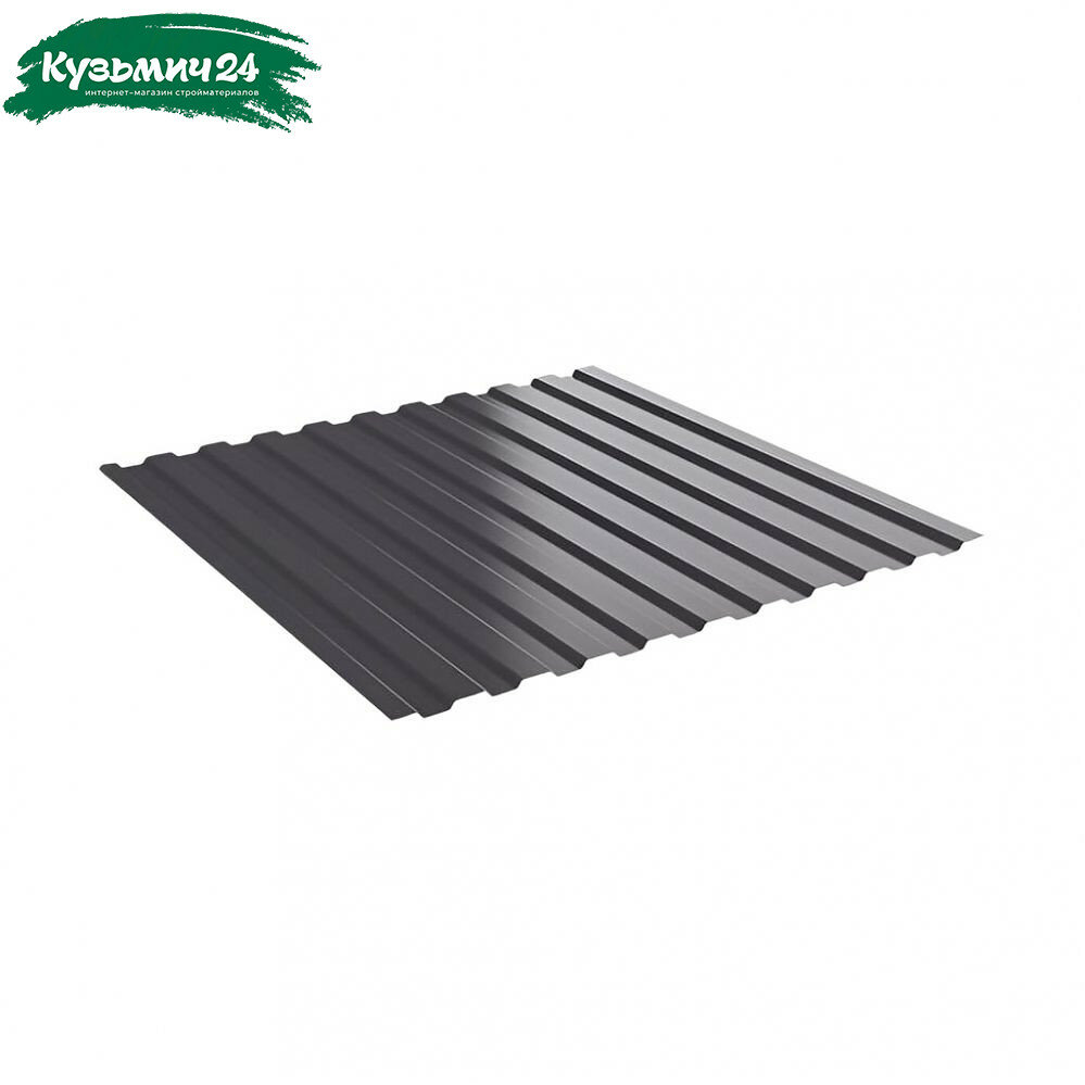 Профнастил С-8 серый графит 0.4х1200х2000 мм для кровли фасада забора